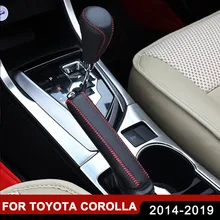 Аксессуары для интерьера для Toyota Corolla RAV4-, рычаг переключения передач, кожаный чехол для ручного тормоза, прошитая вручную ручка переключения передач