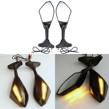

Smoke Lens Rear View LED Turn Signal Mirror case For Honda Yamaha Kawasaki Suzuki