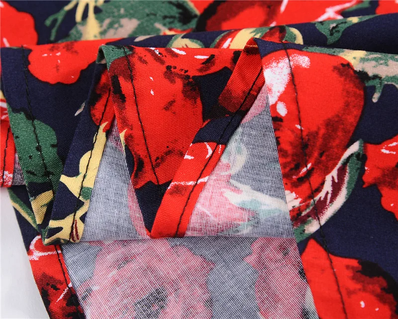 Kostlish Floral Print Summer Dress Women Sleeveless 50s Tunic Vintage Dress With Belt 2017 Elegant Swing Party Dresses Sundress (81)