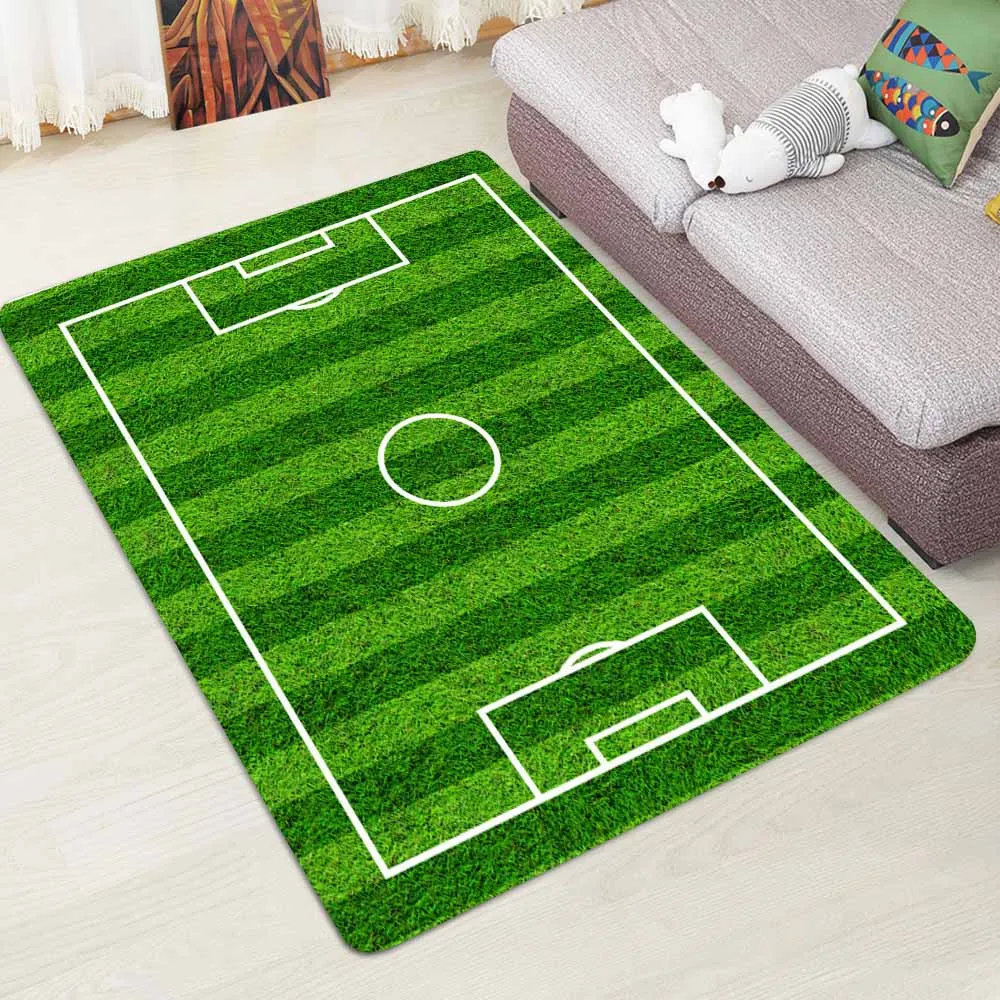 Creative Football Field Print Carpets Tapetes Front Entrance Door Floor Mat Doormat Bape Carpet for Bath Kitchen Toilet