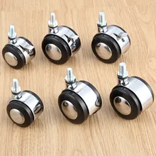 Swivel Wheel Caster Furniture Locking Plate Caster Roller Trolley Home Office Sofa Chair Hold 1.5 inch 2 inch Furniture Hardware 5pcs durable grey furniture chair pu swivel caster wheel funiture replacement