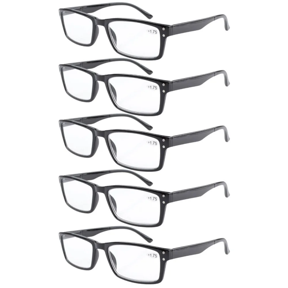 R057 Eyekepper 5 Pack Spring Hinge Retro Reading Glasses Include Reading Sunglasses 1 1 25 1 5