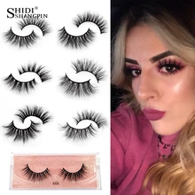 LANJINGLIN, 1 пара, сексуальные Объемные Накладные ресницы, пушистые, 3d, норковые ресницы,, бесплатно, накладные ресницы для наращивания, макияж, ручная работа