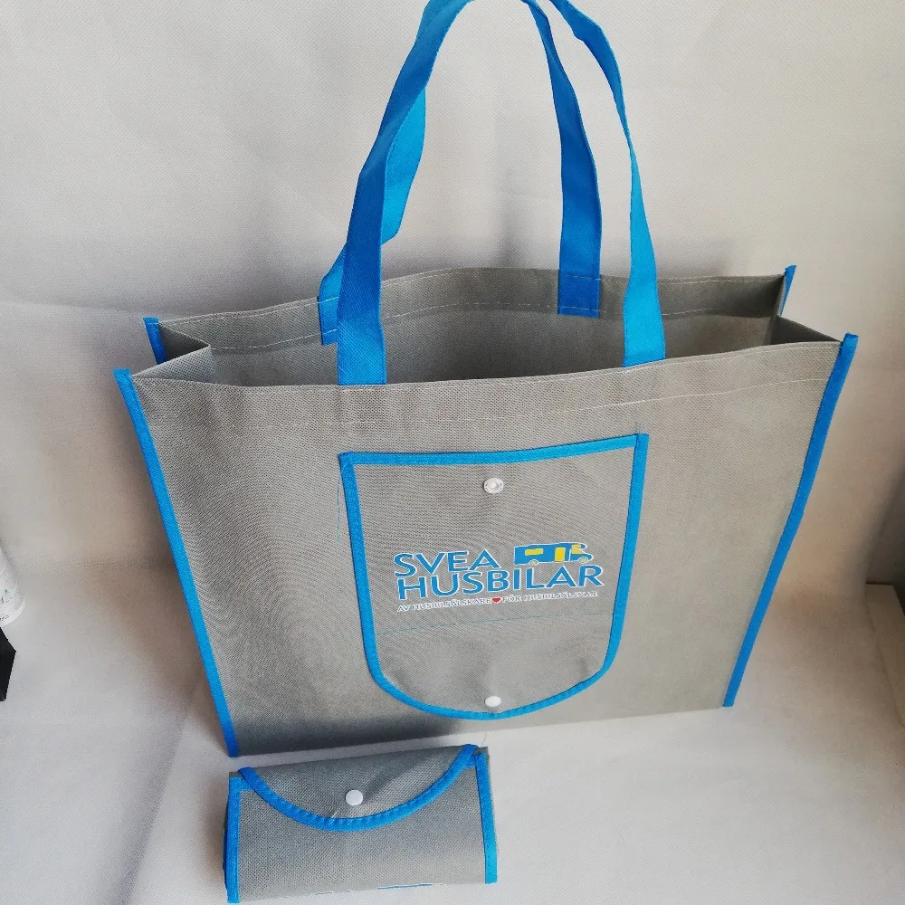 500 шт./лот зеленые складные нетканые сумки для покупок Tote Market многоразовые