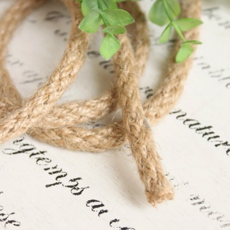 Handmade hemp rope coarse knitted diy rope tied zakka the packaging natural jute linen 8MMX10YARD