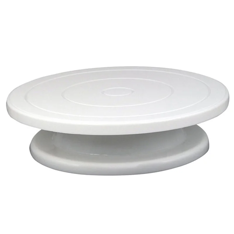 Пластик торт поворотный стол вращающийся против скольжения круглый торт подставка для кексов поворотного стола плиты Кухня DIY выпечка инструмент