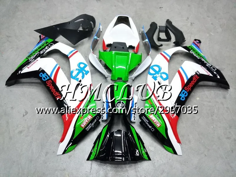 Инъекции для KAWASAKI NINJA ZX 10R 2011 2012 2013 64HC. 7 ZX-10R ZX 10 сотрудников отдела исследований 1000 ZX10R, возрастом 11, 12, 13, 15 зеленый обтекатель - Цвет: No. 7