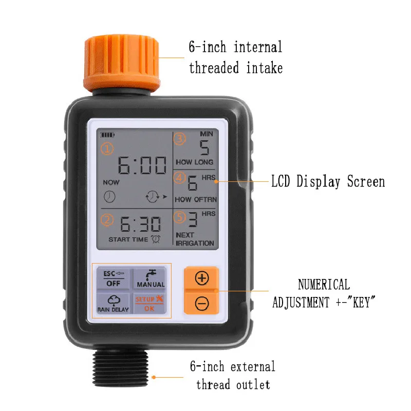 Автоматическая система орошения электронный таймер воды ЖК-экран спринклер контроллер открытый сад интеллектуальное устройство для полива