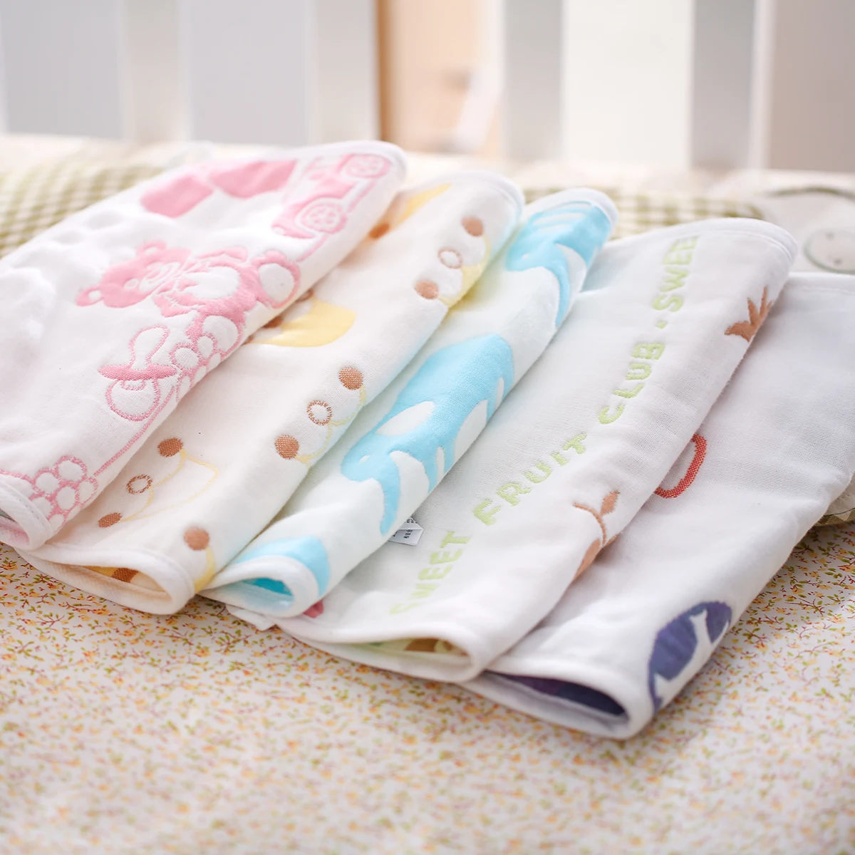 Herbabe 25x25 см детское полотенце для лица 6 слоев очень мягкий детский банный полотенце s мочалки хлопок Новорожденный Кормление тканевые салфетки