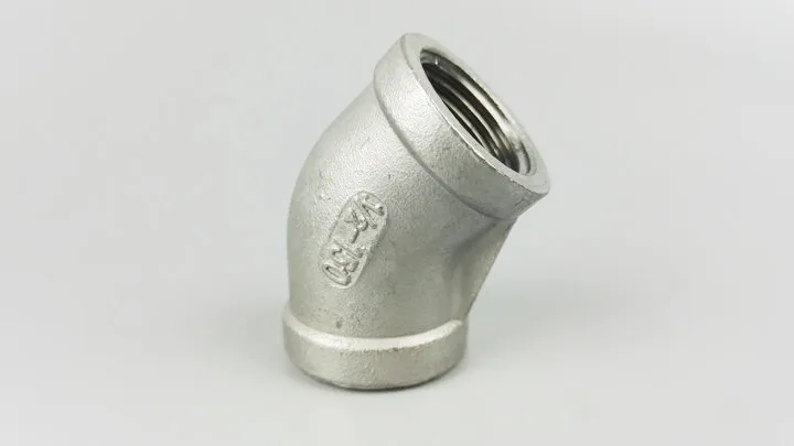 

L Type 304 Stainless Steel 45 Degree Angle Pipe Fitting Elbow Connector 1/2" Female BSP Thread for Water Fuel Gas Tube