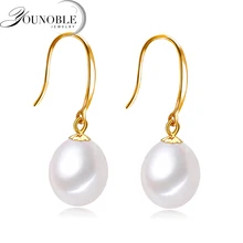 Real 18k Gold Pearl Earrings Jewelry, Anti allergic 18K Real Gold Drop Earrings For Women Trendy Girl Wedding Birthday Best Gift Real 18k Gold Pearl Earrings Jewelry, Anti allergic 18K Real Gold Drop Earrings For Women Trendy Girl Wedding Birthday Best Gift
