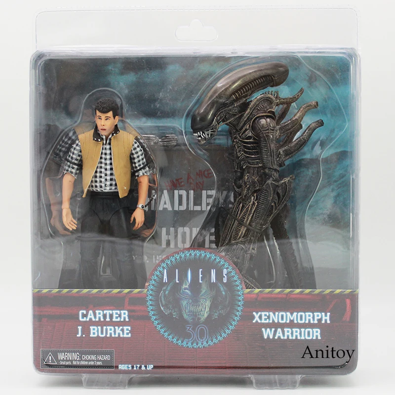 Инопланетянин NECA CARTER J BURKE VS XENOMORPH WARRIOR ПВХ фигурка Коллекционная модель игрушки 2-pack