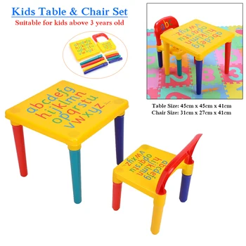 alphabet table and chair