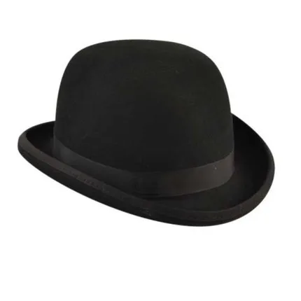 Bailey ofголливудская мода, шерсть, женская и мужская фетровая шляпа, крутая шляпа Hantom Dad, котелок, роскошные шляпы Billycock - Цвет: Black