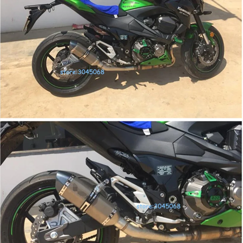 470mm a 370mm Universal de Escape de la motocicleta tubo de Escape silenciador con DB asesino pegatina para Ninjia300 Z750 R25 TMAX530 R6 de la bici de la suciedad