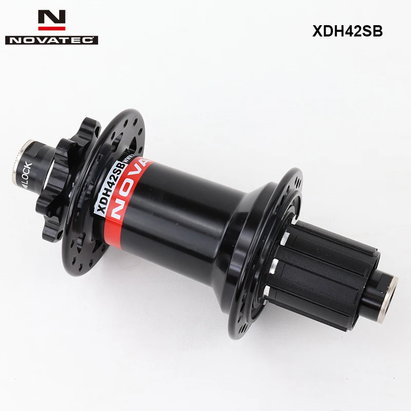 

Novatec XDH42SB 32H Holes Mountain Bike Hub Downhill Thru Axle 12mm Bicycle Rear hubs With ABG Cassette Body Black