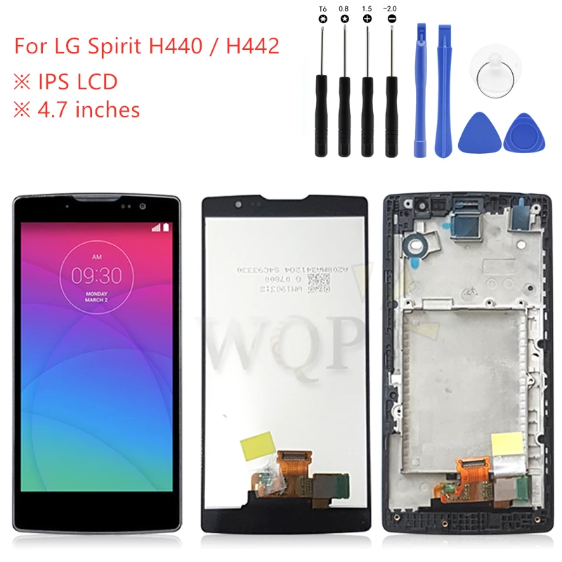 ЖК-дисплей 4 7 дюйма 3G 4G LTE для LG Spirit H440 H442 сенсорный ЖК-экран с рамкой H422 H440N C70
