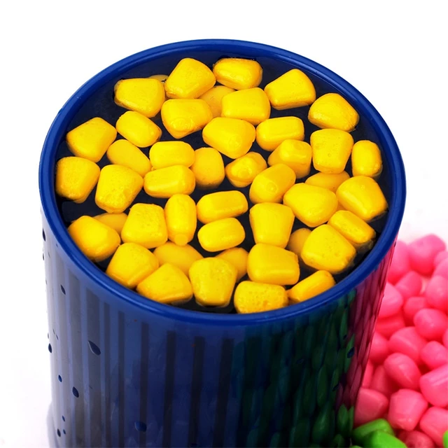 100pcs/lot Artificial fake bait Silicone Bait Floating Corn Smell