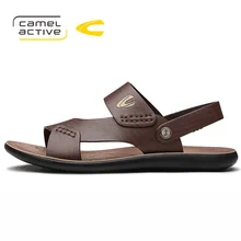 Camel Active/брендовые Модные мужские пляжные сандалии, высокое качество, летние мужские туфли из натуральной кожи, повседневная обувь на плоской подошве