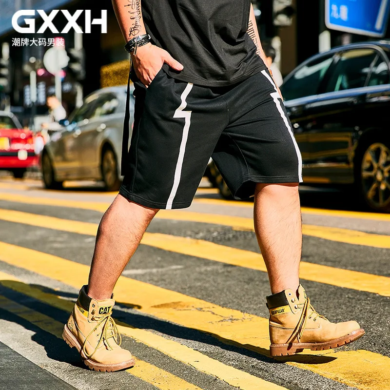 GXXH 2018 Summer Trend Men Baggy Shorts Plus Size Elastic Waist Loose