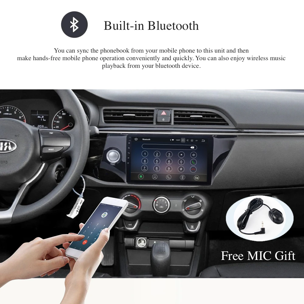 Flash Deal Android 7.1 for Kia Rio K2 Autoradio 2017 2018 car dvd GPS navigation wifi radio bluetooth Steering wheel Free 8g Map MIC 2