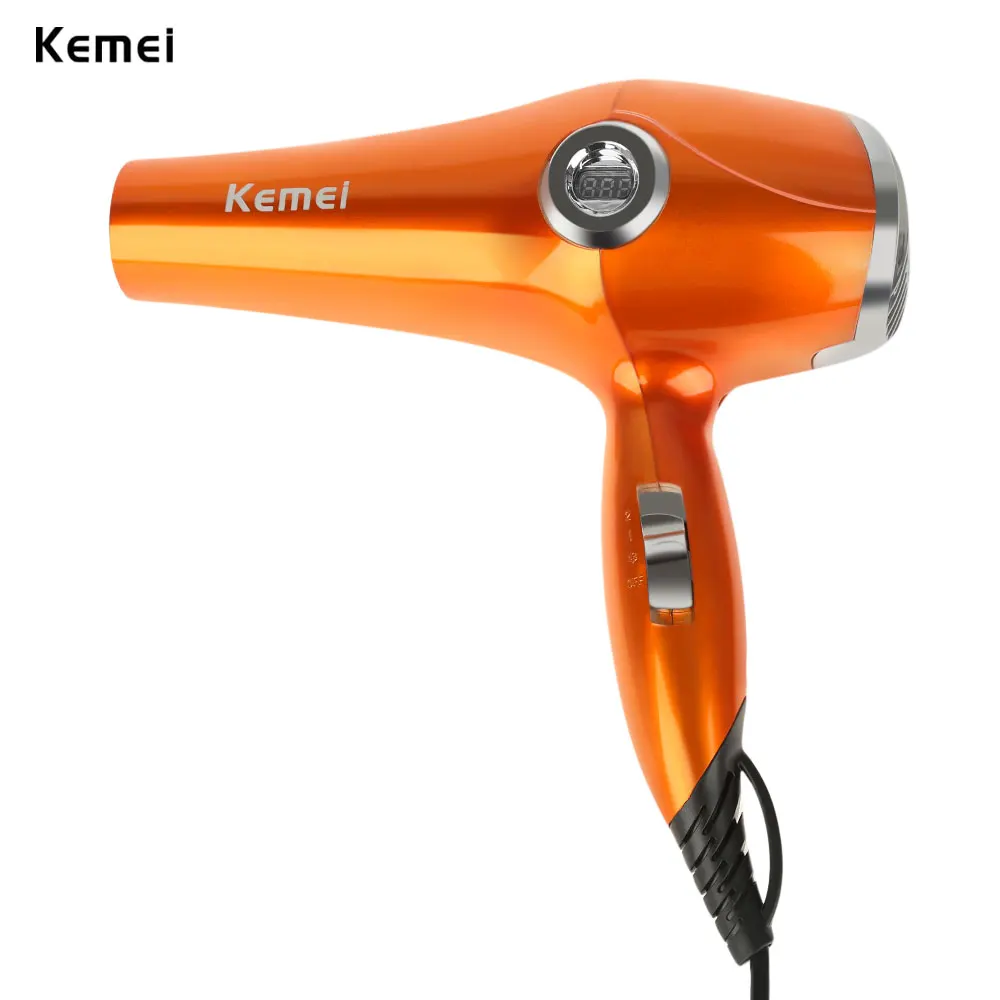 

Kemei Professional Hair Dryer Powerful Ceramic Electric Portable Travel Secador De Cabelo Compact Hairdryers Hot/Cold Wind 220V