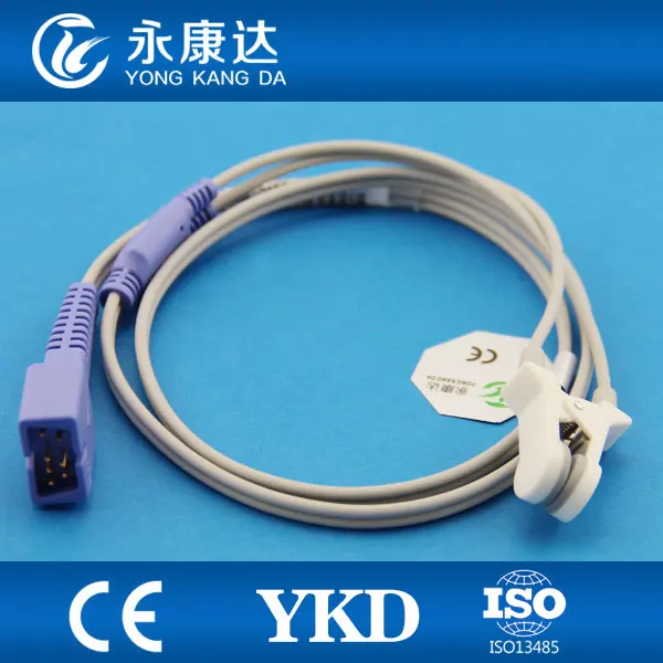 

3pcs/lot YKD spo2 sensor suppliers for Ear Clip Spo2 sensor(need ext-cable) DB9 7pin 1m with surgical supplies