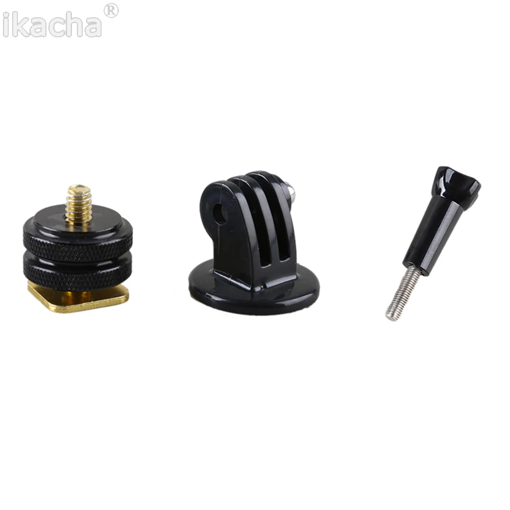 

DSLR Camera Hot shoe Adapter For Three-prong Mount w/ 1/4" Screw Threaded Action Cam For GoPro 6 5 4 3+ 3 Housing Holder