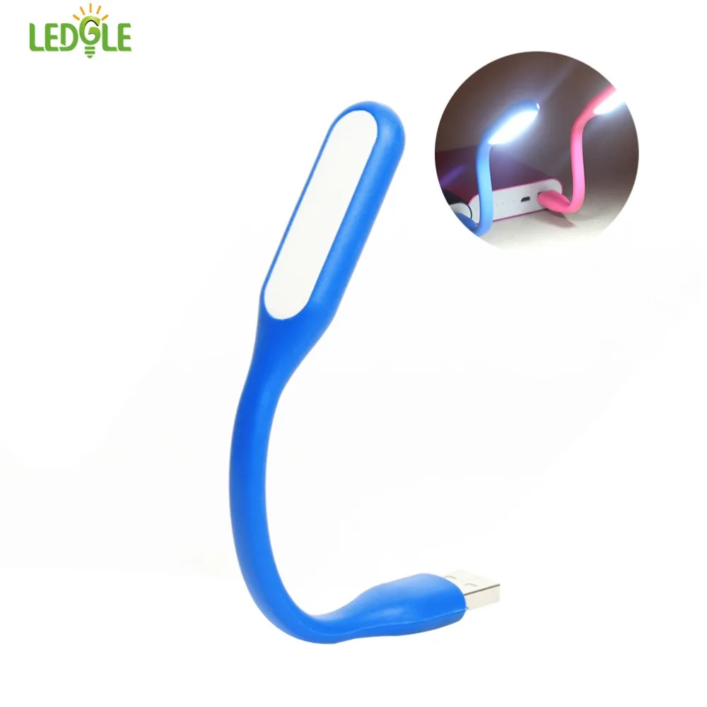 LEDGLE 1 2 W Гибкая светодиодная лампа гибкая USB для чтения портативная мини цветная