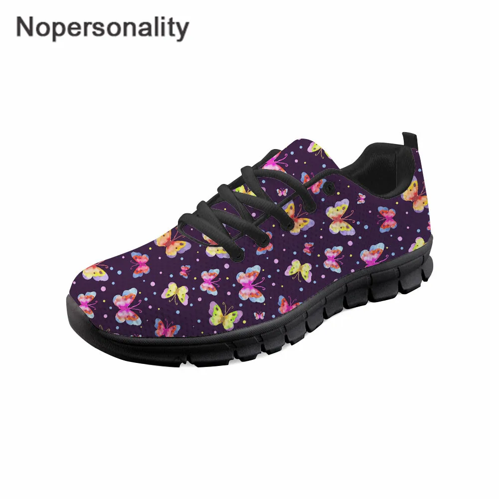 

Nopersonality Women Butterfly Print Shoes Summer Spring Mesh Sneakers Ladies Breathable Soft Sole Shoes Outside Walking Shoes