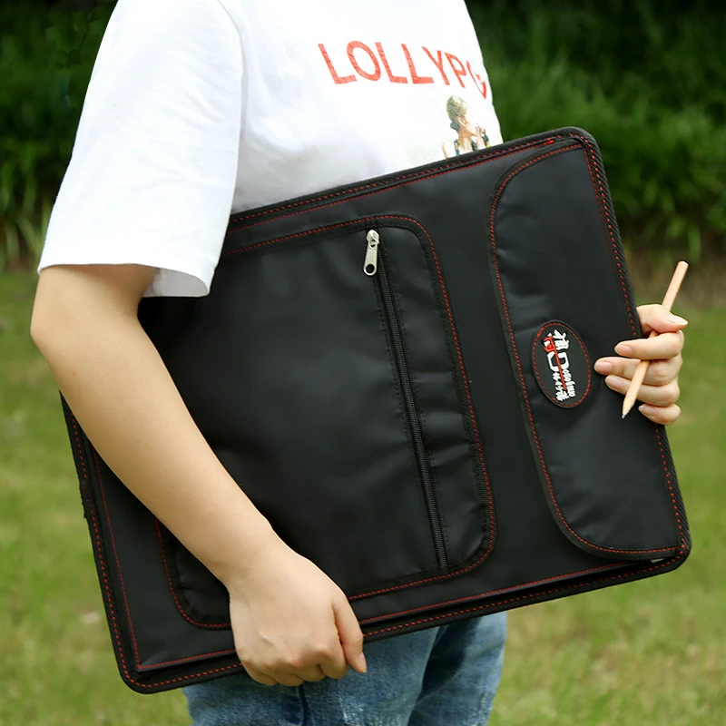 

Waterproof Artist Drawing Sketch Tote Board 8K Painting Clip File Folder Clipboard with Shoulder Straps and Pocket Art Supplies