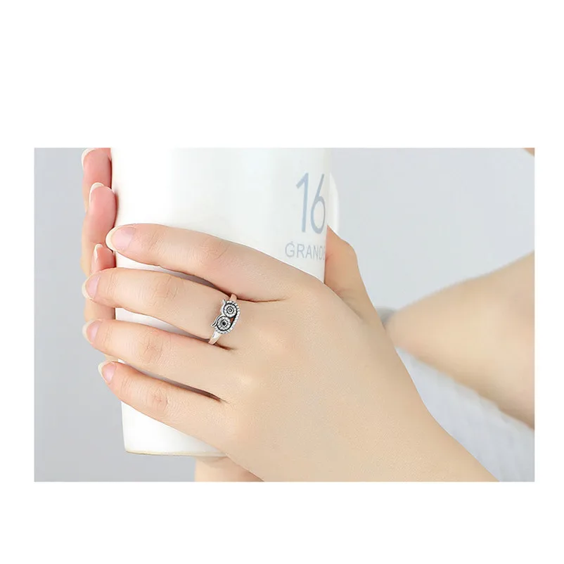 Женское кольцо с совой модное оригинальное в ретро стиле для свадебной вечеринки