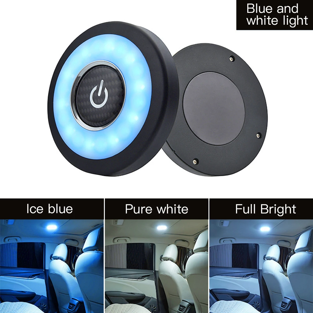 Universal USB Rechargeable White/Blue/Yellow LED Car Reading Light Interior Roof Doom Lamp Magnetic LED Car Style Night Light 5 Universal USB Rechargeable White/Blue/Yellow LED Car Reading Light Interior Roof Doom Lamp Magnetic LED Car Style Night Light 5