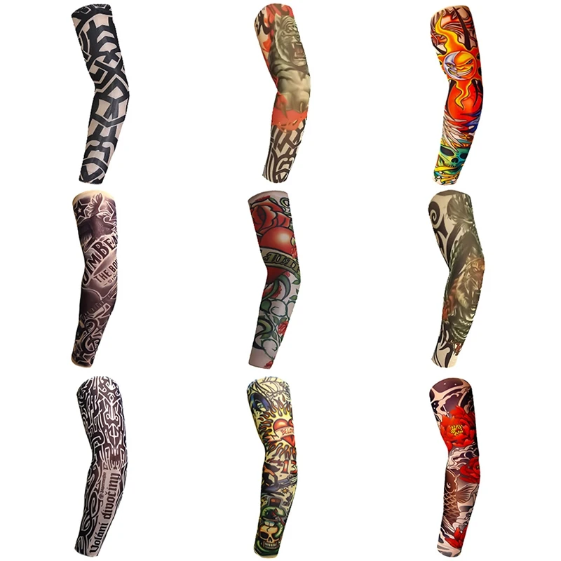 1 шт. эластичные рукава временные 3D татуировки боди арт чулки Sleevelet Прохладный для