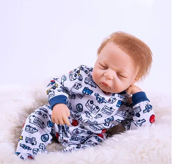 

50cm Silicone Reborn Baby Doll Toys Lifelike Soft Cloth body Newborn babies bebes Reborn doll Birthday Gift Girls Brinquedos