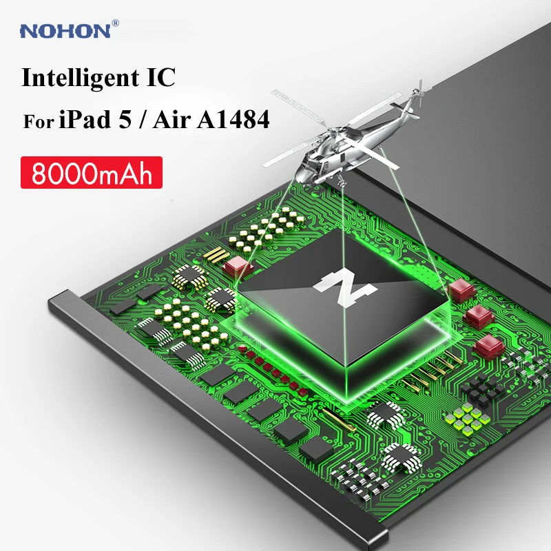 Аккумулятор Nohon для iPad 5 Air батарея 7800 8000 мАч A1484 A1474 A1475 аккумулятор Cycly +