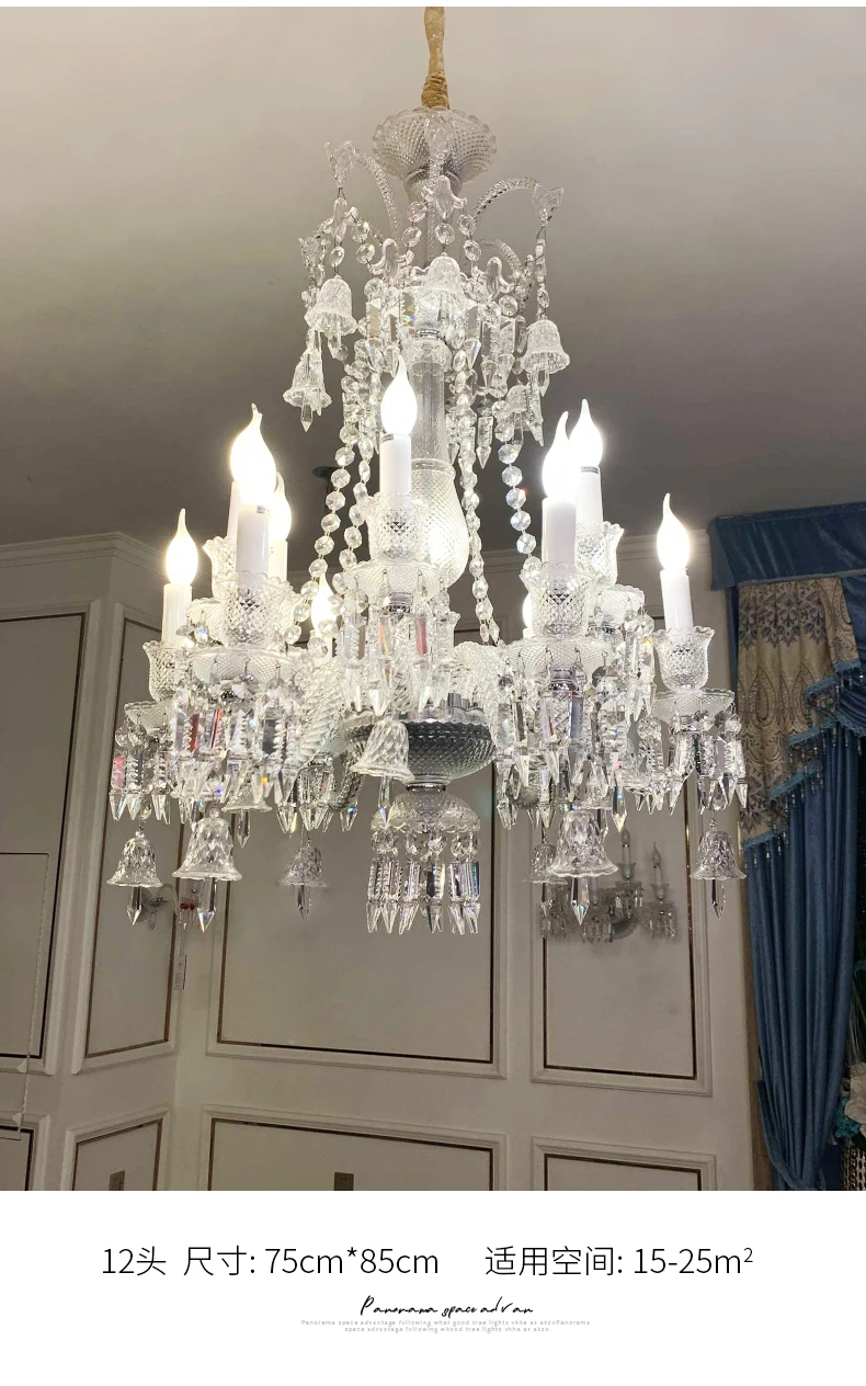 Современный светодиодный хрустальный канделябр Baccarat crystal drop lighting роскошный отель Гостиная вилла Лофт люстра