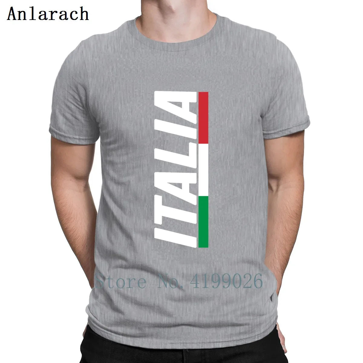 Мужская футболка с надписью I'm Italian I Love Flag Azzu базовая большого размера весенне