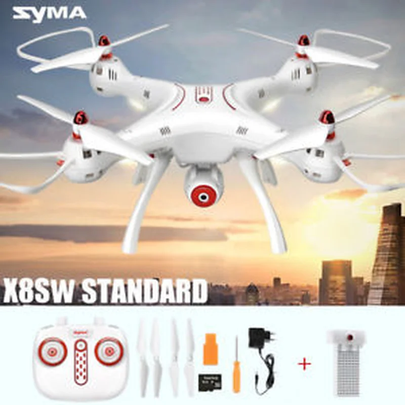 Syma X8SW Квадрокоптер с дистанционным управлением 720P Камера WI-FI FPV, вертолет-Дрон 2,4G 4CH 6-осевой удержания высоты RTF Дистанционное Управление вертолетов