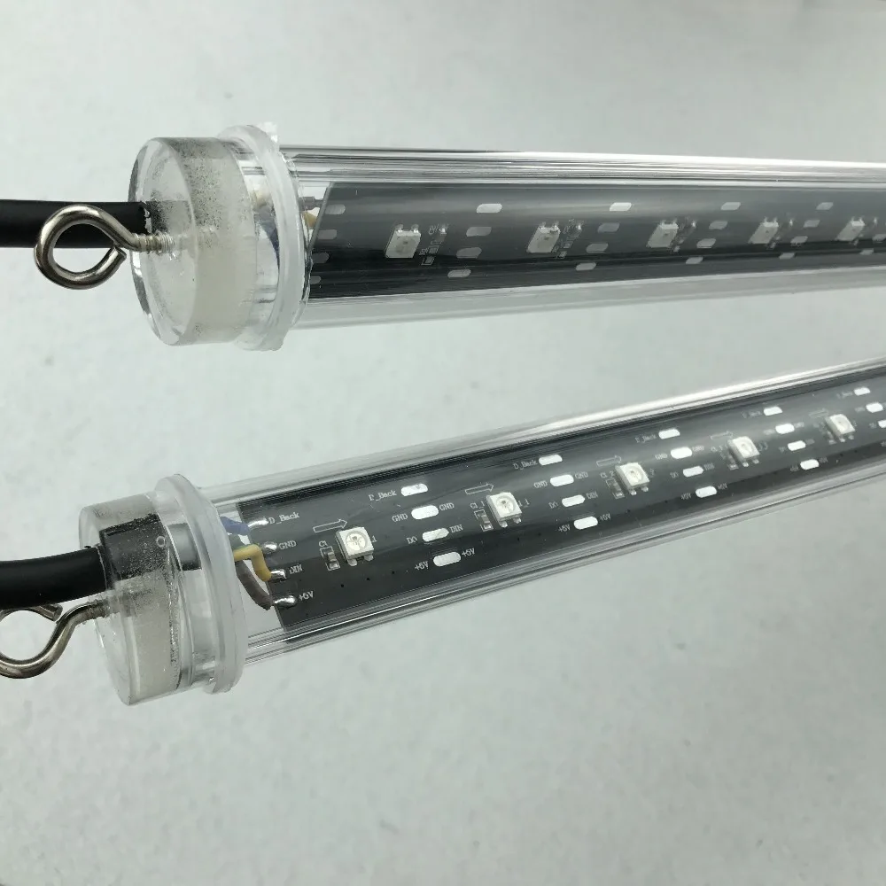 

30mm diameter 0.5M long 3D WS2812B digital meteor light;;DC5V input;32pcs WS2812B LEDs with 16pixels/piece;IP66