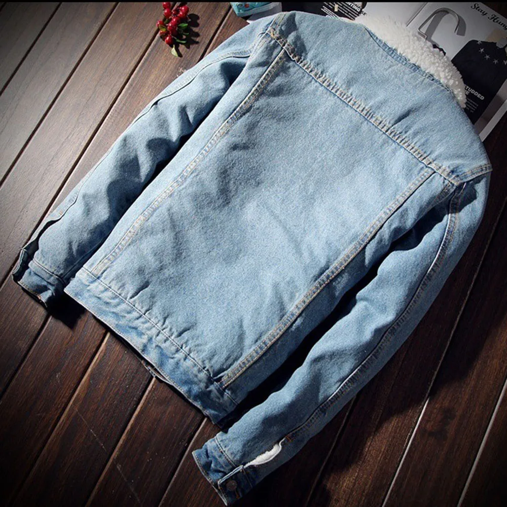 Женская джинсовая куртка, Женское пальто, теплая джинсовая куртка с длинными рукавами, зимняя Модная Джинсовая куртка, свободная верхняя одежда, широкая джинсовая куртка J712
