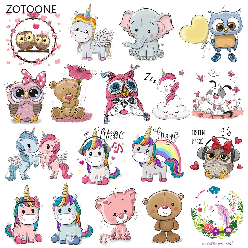 

ZOTOONE Animal Stripes Iron on Transfer Patches on Clothing Diy Dog Patch Heat Transfer for Clothes for Girl T-shirts Sticker M