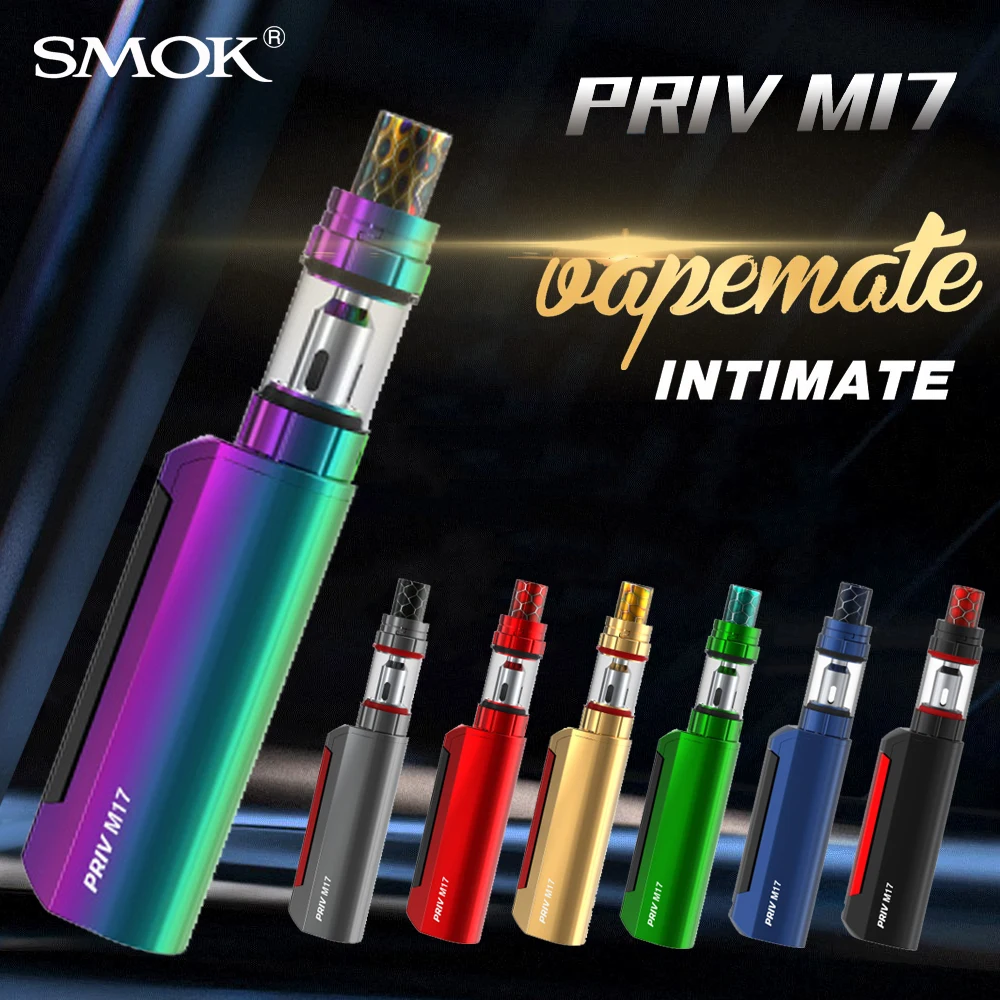 

Vape Smok Priv M17 Kit 60W PrivM17 MOD Vaper with 2ml Stick 17MM Vaporizer M17 Coil 1200mah Battery E Cigarette Atomizer