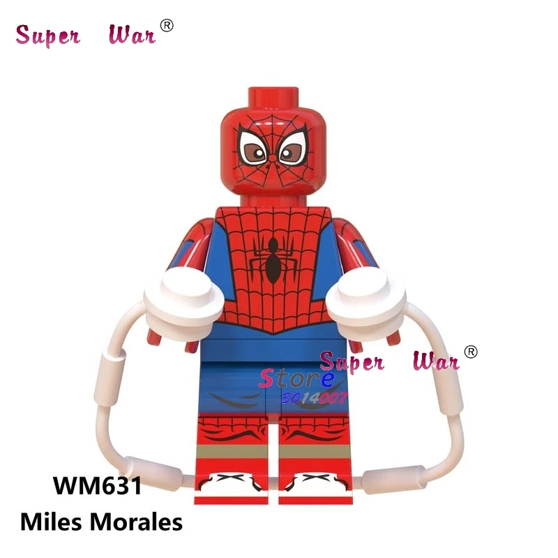 Один фильм Marvel Человек-паук в стихах паук-эм Майлз Моралес проулер строительные блоки игрушки для детей - Цвет: WM631