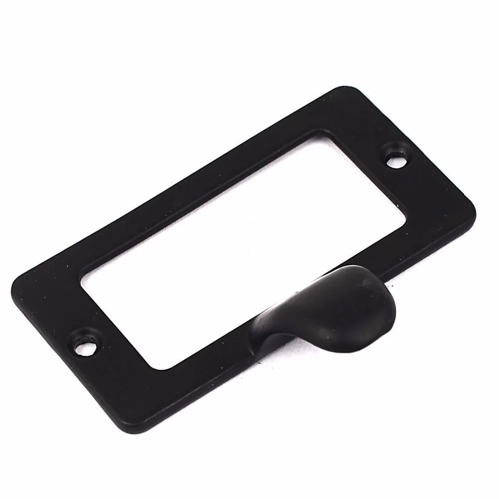 12PCS Antique Black 59mm*45mm Library Label Drawer Pull Label holders