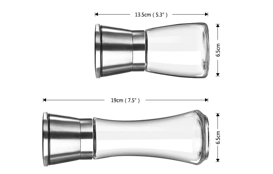 Goodfeer прозрачная бутылка мельница для перца из нержавеющей стали Соль Специи измельчители из нержавеющей стали приправа банка для дома Кухонные гаджеты