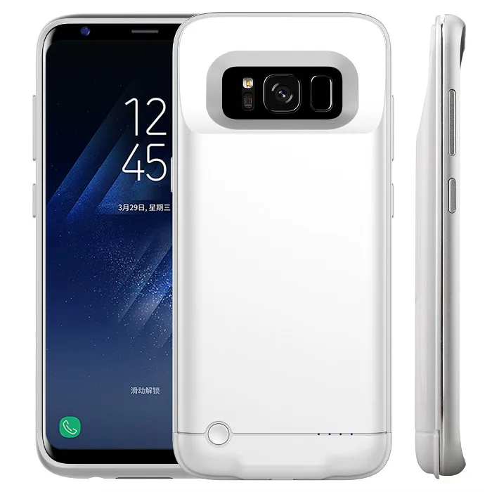 4200 мАч ультра тонкий чехол для зарядки телефона samsung Galaxy S8, чехол для зарядки телефона, внешний аккумулятор, чехол - Цвет: Белый