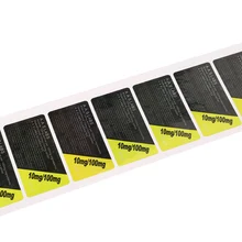 Дешевая Печать Золотая бумага Пользовательский логотип голограмма стикер