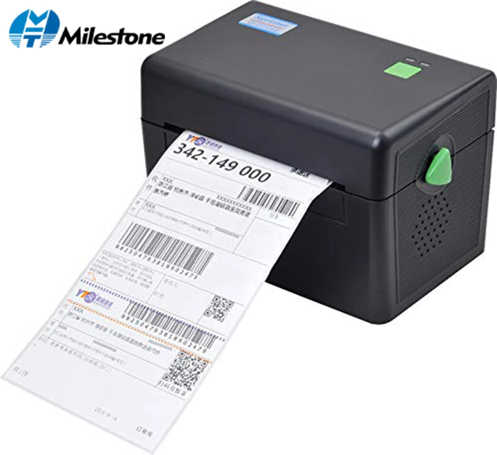 

Milestone destop Thermal Label Barcode Printer bluetooth wireless ios android USB 108mm 4 inch label maker printer DT108B