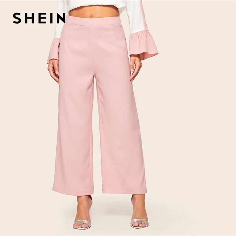 Комплект из двух предметов SHEIN элегантный Двухцветный Топ с поясом и брюки